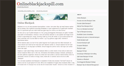Desktop Screenshot of onlineblackjackspill.com